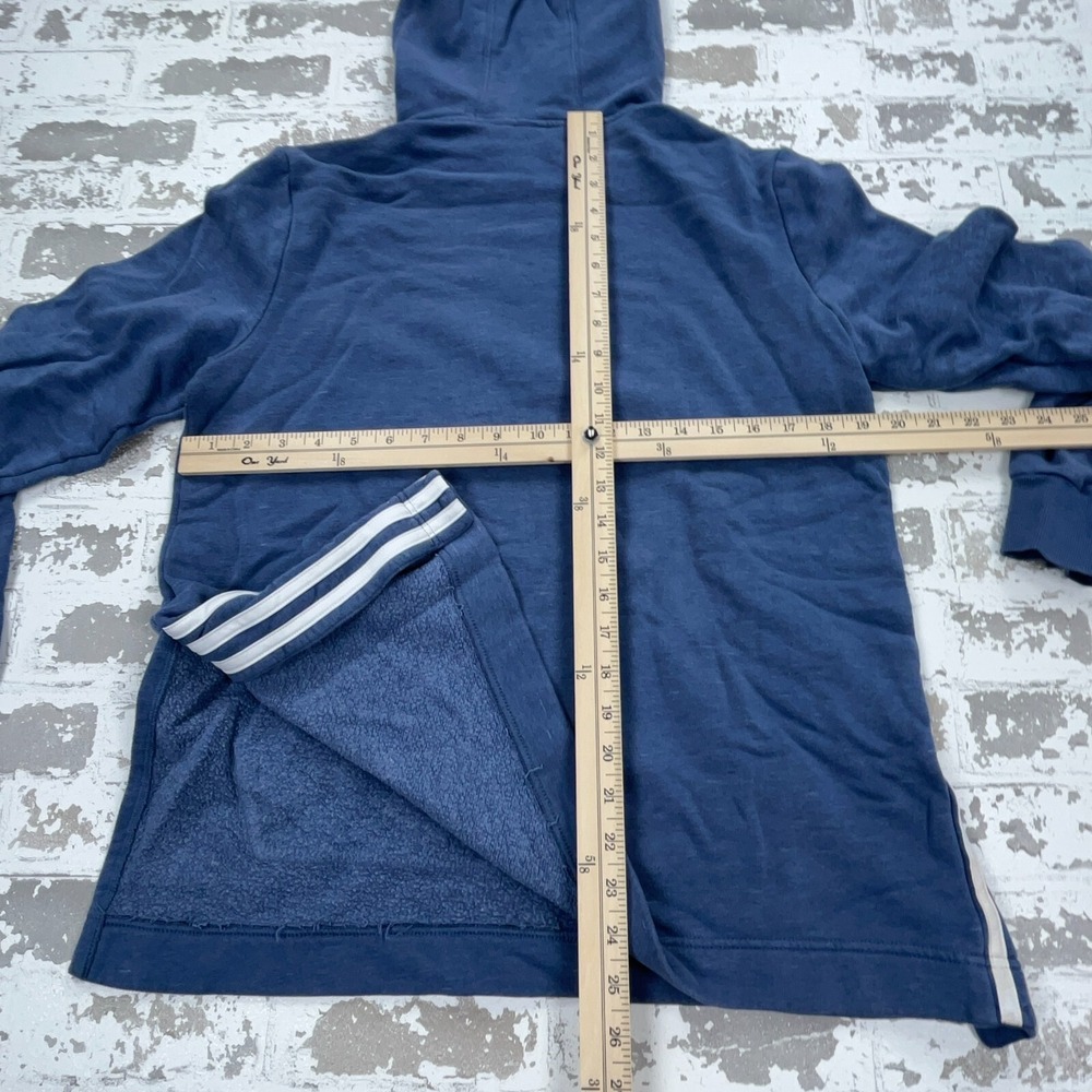 Adidas Hoodie Women Medium Blue White Sweatshirt Sweater Spell Out Logo * - Picture 11 of 14